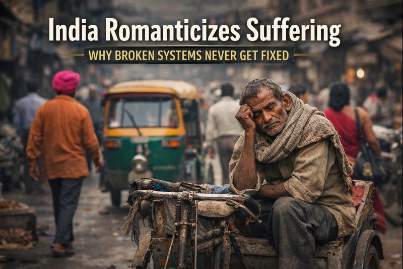 India romanticizes suffering