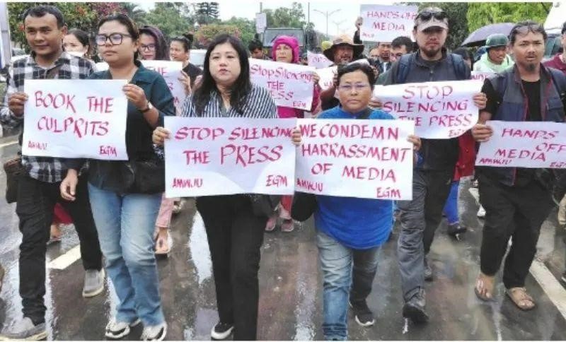 manipur media coverage 2026 showing protest and limited reporting visibility