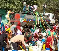 Water Crisis in India affecting urban water supply and daily life in cities