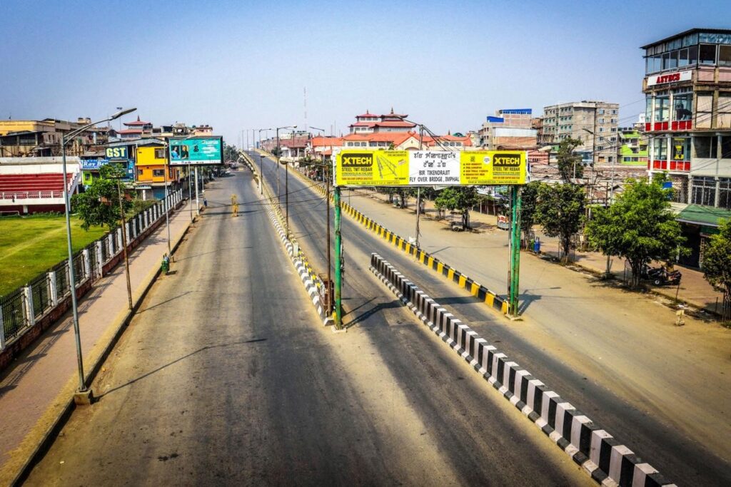 manipur media coverage 2026 empty streets during curfew and unrest