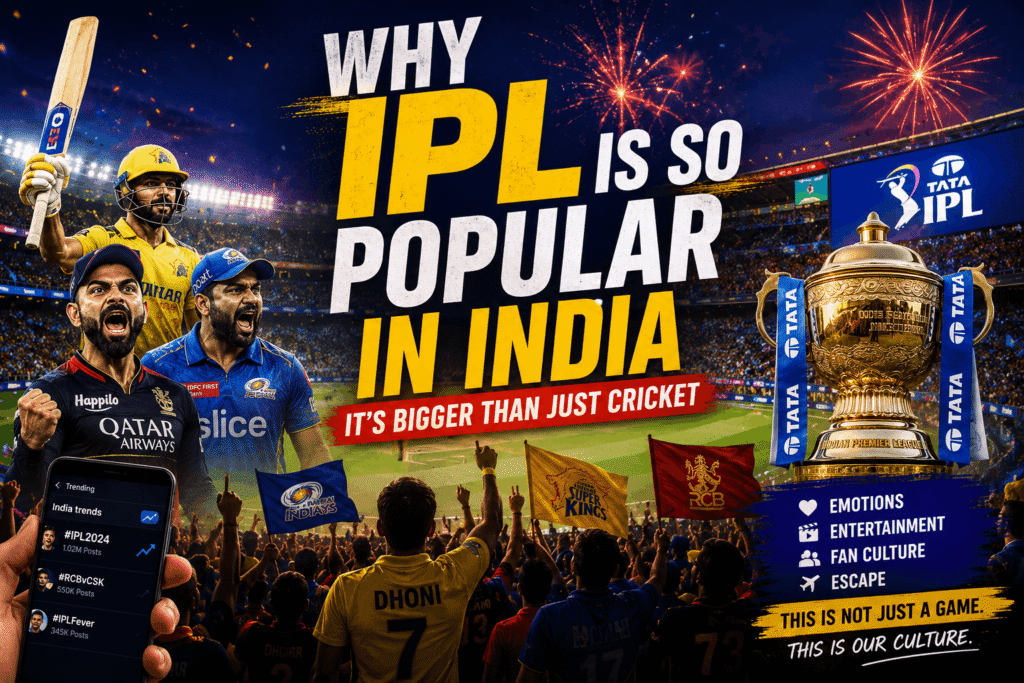 why IPL is so popular in India with fans watching cricket match emotionally