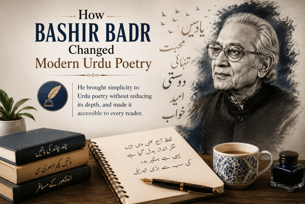 Bashir Badr Shayari featuring the legendary Urdu poet's most famous verses and their meaning