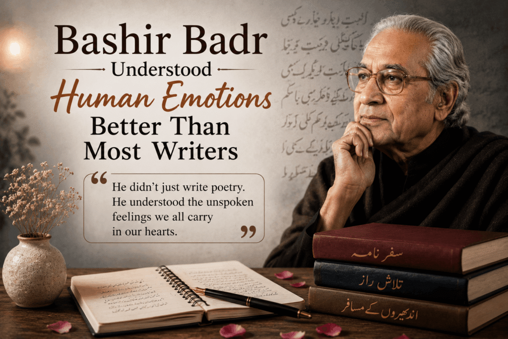 Bashir Badr Shayari featuring the legendary Urdu poet's most famous verses and their meaning