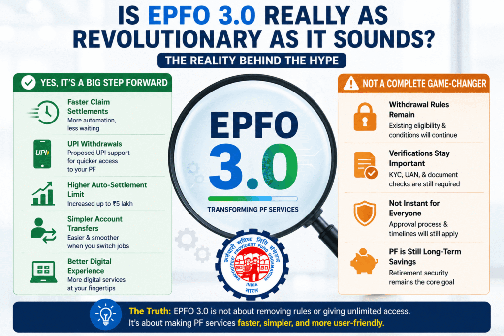 EPFO 3.0 explained with provident fund members using digital services and modern PF management tools
