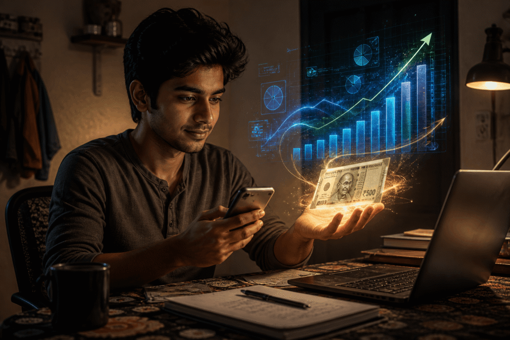 SIP investment ₹500 per month India beginner starting mutual fund on smartphone