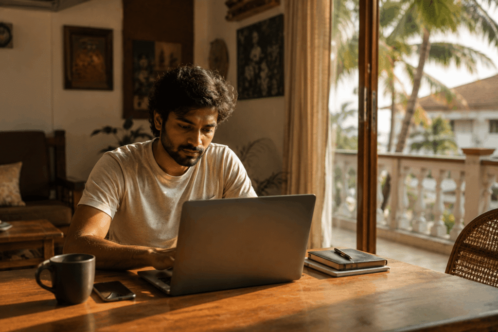 Indian office workers struggling with traditional jobs in India