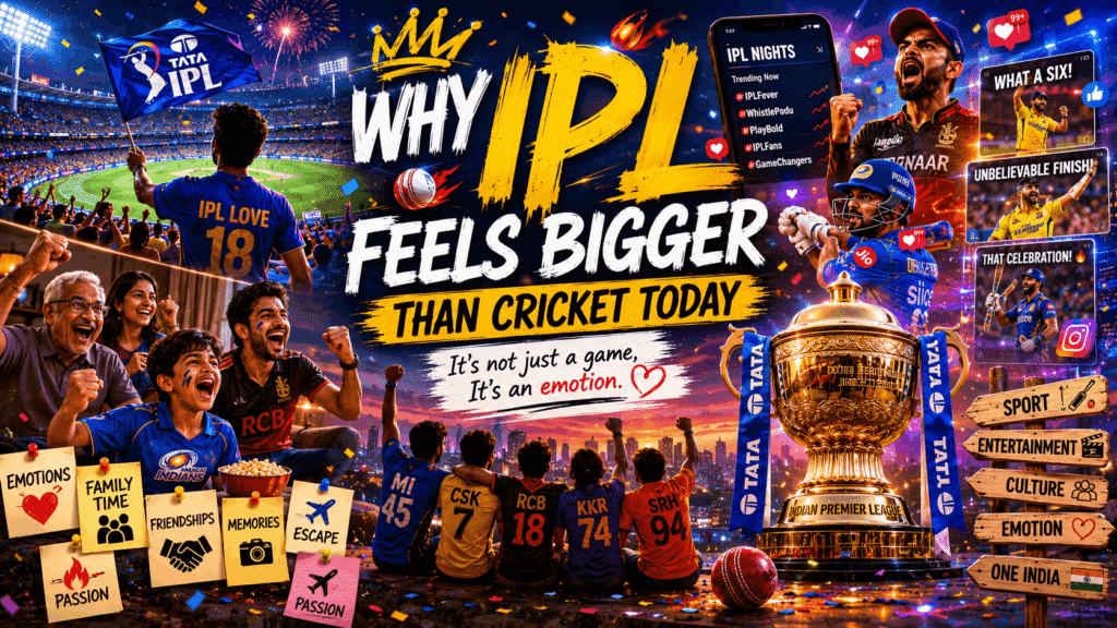 why IPL is so popular in India with fans watching cricket match emotionally