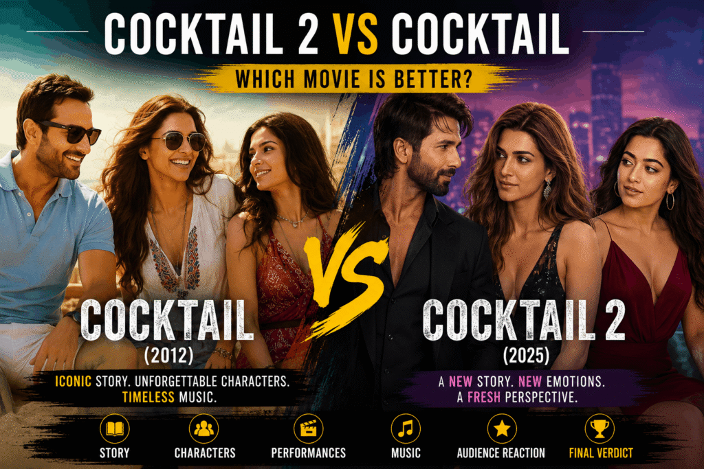 Cocktail 2 vs Cocktail comparison of lead characters and storylines