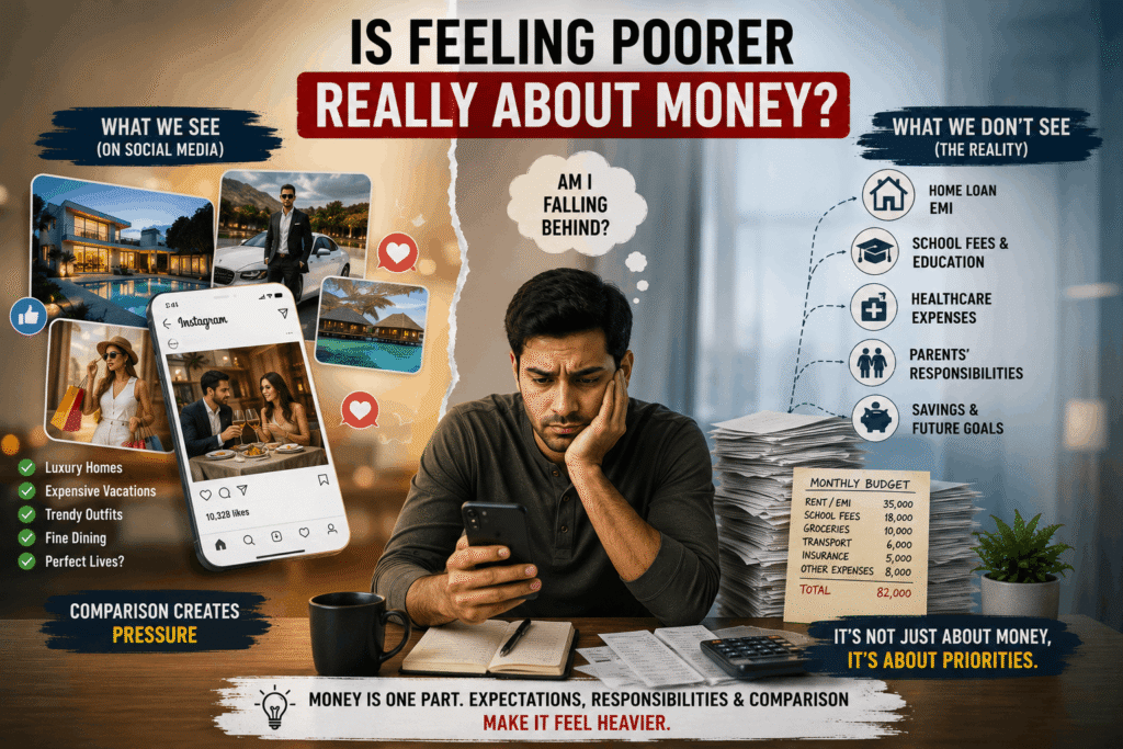 Middle-class Indians managing rising household expenses in 2026