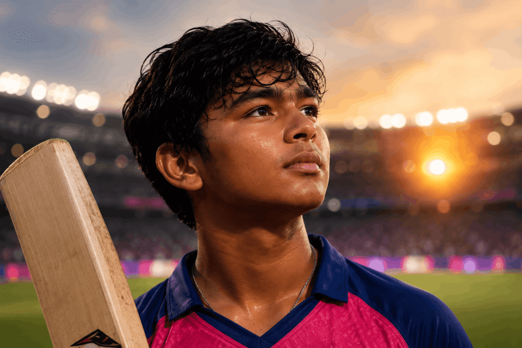 Vaibhav Sooryavanshi celebrating during IPL 2026 after becoming the tournament's breakout star