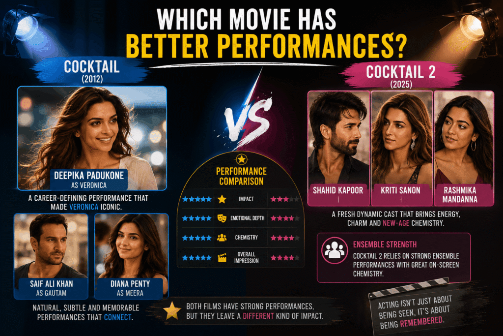 Cocktail 2 vs Cocktail comparison of lead characters and storylines