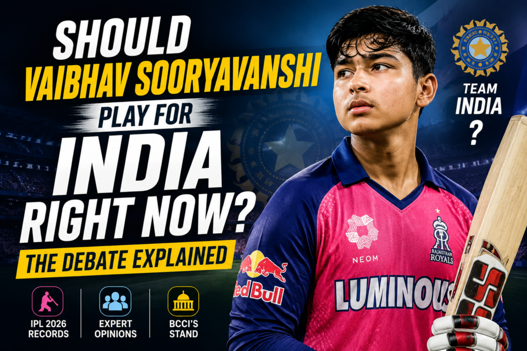 Should Vaibhav Sooryavanshi Play For India Right Now after his record-breaking IPL 2026 season