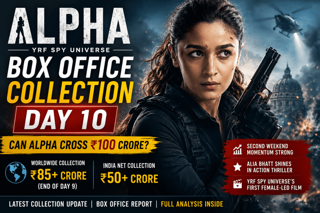 Alpha Box Office Collection Day 10 featuring Alia Bhatt in YRF Spy Universe