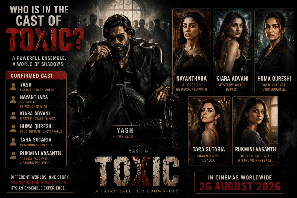 Toxic release date official poster featuring Yash from Toxic A Fairy Tale for Grown-Ups