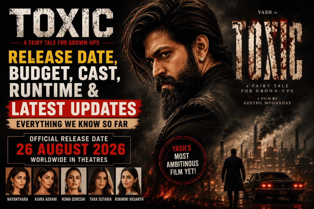 Toxic release date official poster featuring Yash from Toxic A Fairy Tale for Grown-Ups