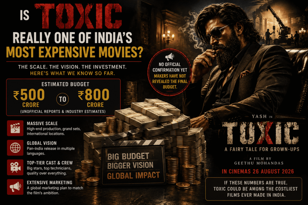 Toxic release date official poster featuring Yash from Toxic A Fairy Tale for Grown-Ups