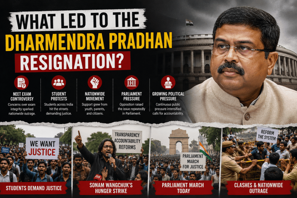 Dharmendra Pradhan resignation after nationwide student protests