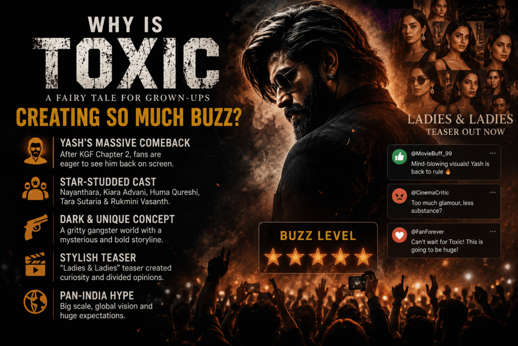 Toxic release date official poster featuring Yash from Toxic A Fairy Tale for Grown-Ups