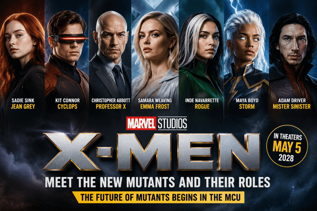 Marvel Studios X-Men cast featuring the new mutant team