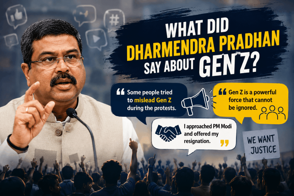 Dharmendra Pradhan Gen Z statement after resignation